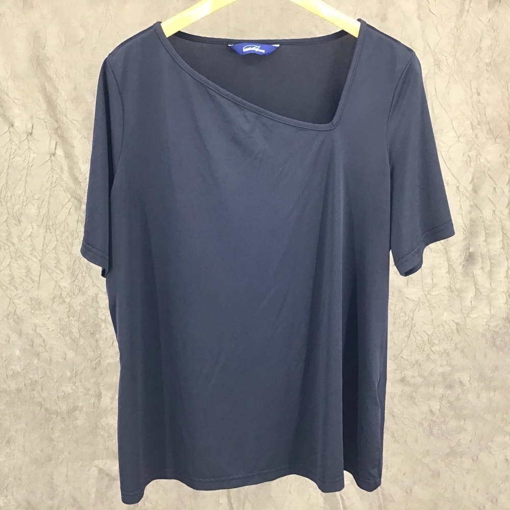 Penningtons Asymmetrical V-neck Top, 1X